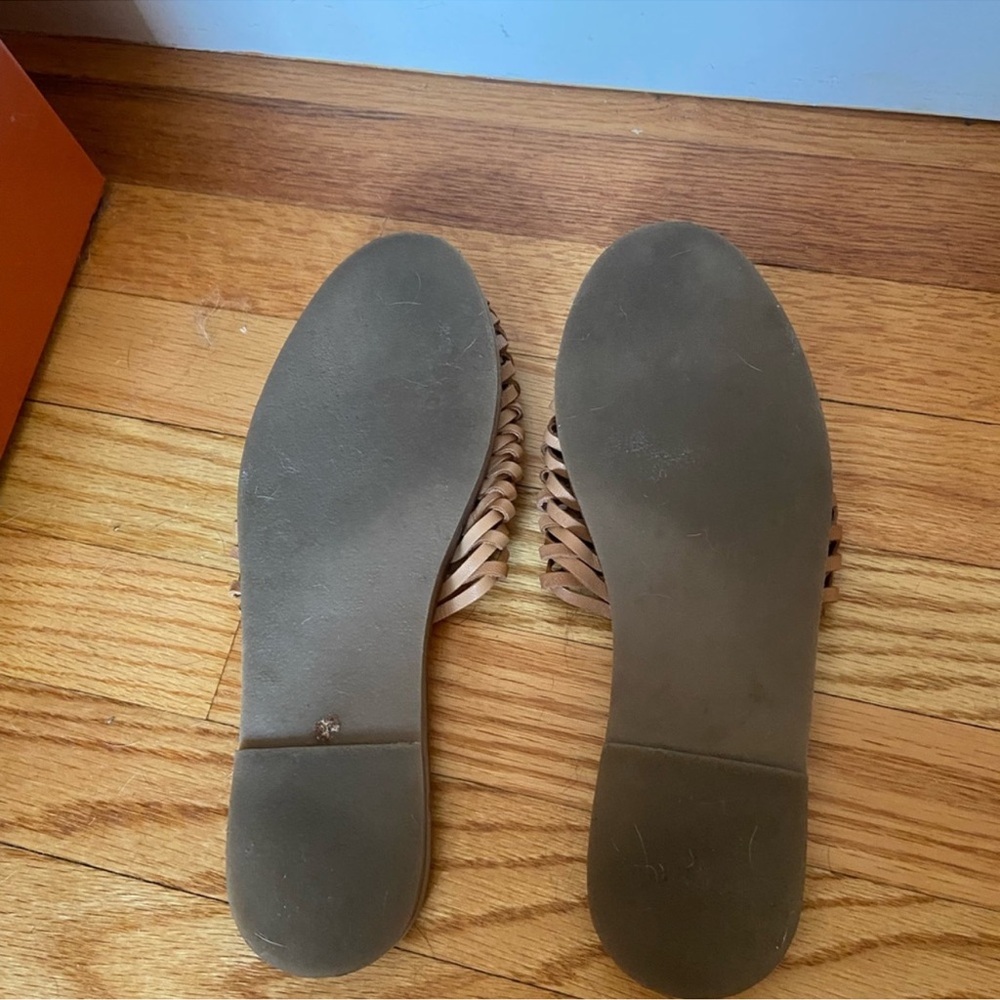 Anthropologie Embroidered Woven Slip On Mule Sandal with Glass Beads, Size 9.5 - Picture 6 of 7